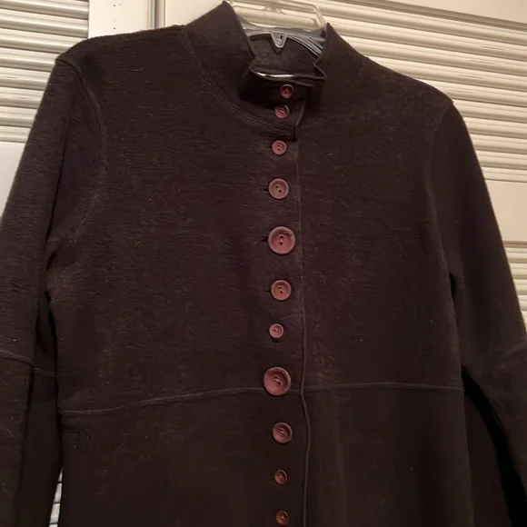 SOFT SURROUNDINGS Black Button Down Jacket - Picture 1 of 7